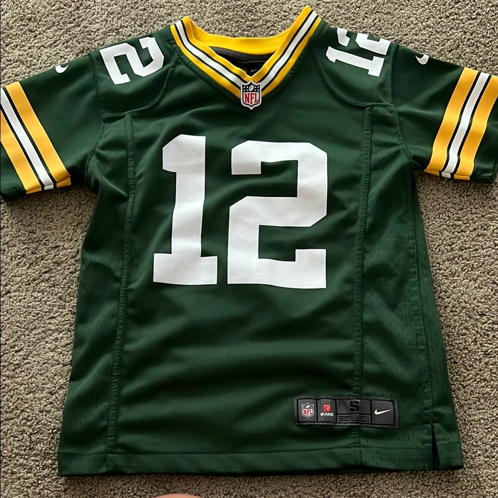 Nike Green and White Authentic Jersey